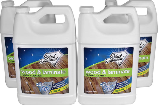 Black Diamond Stoneworks Wood & Laminate Floor Cleaner- Ready to Use Non-Toxic No-Rinse Formula - Safe for Vinyl, Wood, and Engineered Floors (512 Fl Oz)