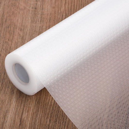 Shelf Liners for Kitchen Cabinets Non-Adhesive, 17.7" W x 118" L x 0.03" T, Fridge Liners, Non Slip for Home and Kitchen Shelf, Drawer, Cabinet, Refrigerator, Dresser, Cupboard, RV (Polka Dot)