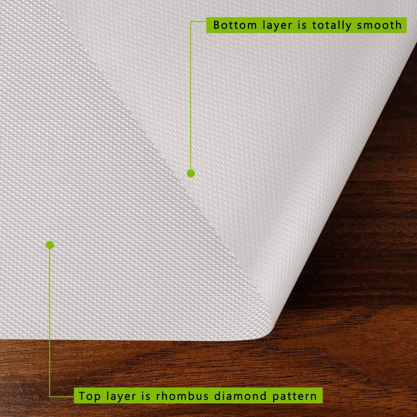 Kitchen Shelf Liner Drawer Liners, Non-Adhesive Refrigerator Liners Waterproof Fridge Mats with Strong Durable Kitchen Cabinets Mat for Drawers, Shelves, Pantry