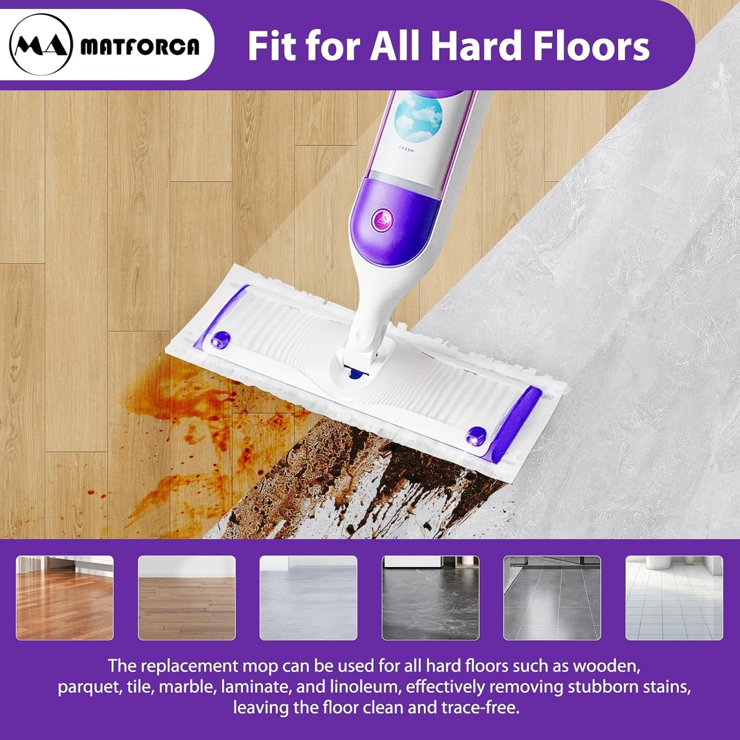 30 Pack Swiffer Power Mop Refills - Disposable Mop Pads for Swiffer Power Mop, Super Absorbent Wet Pads Refill for Deep Cleaning Hardwood, Tile, and Laminate Floors