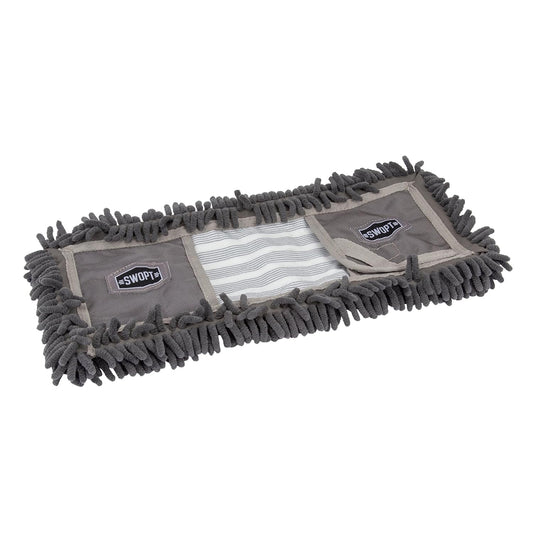 SWOPT 18” Microfiber Dust Mop Refill – Cleaning Pad for Use on Wood, Laminate, Tile – Interchangeable with All SWOPT Cleaning Products for More Efficient Cleaning and Storage