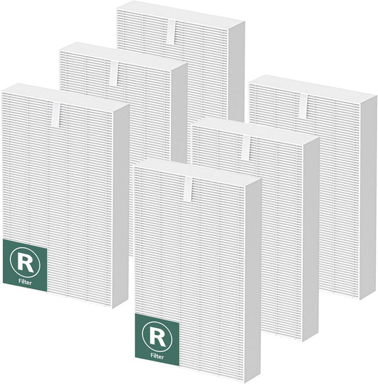HPA300 HEPA Air Purifier Filter R for Honeywell Air Purifier HPA100/200/300 and 5000 Series, 6 Pack HEPA Filter Compatible with Honeywell R Filter (HRF-R3 & HRF-R2 & HRF-R1)