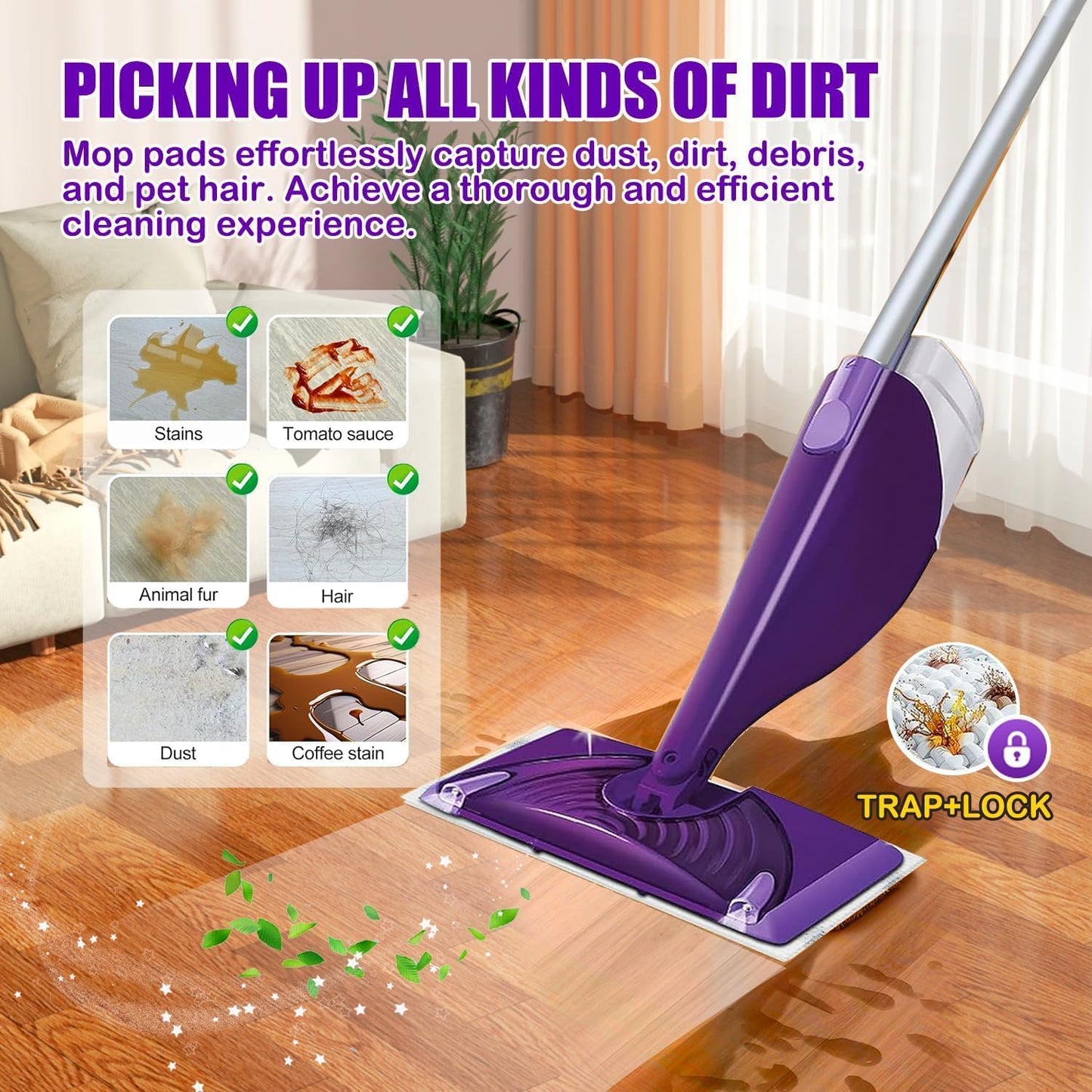20 Count Mop Pad Refills for Wet Jet Mop, Wet Jet Pads for All Floor Types, Wet Jet Refill for Wet Pads Refill, 4 Layers Thickened Durable and Super Absorbent