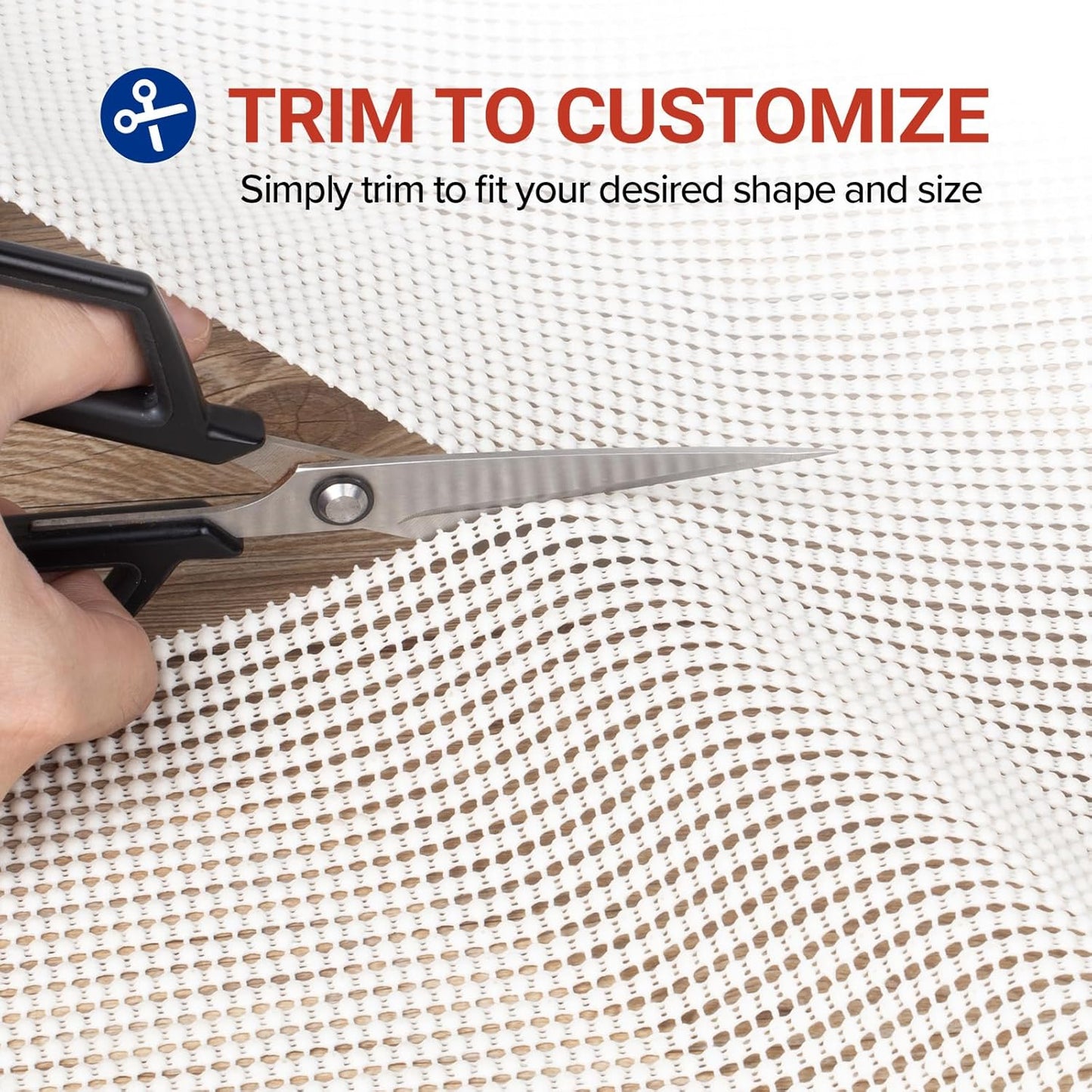 Non-Slip Rug Pad Gripper 2x3 Feet, Anti Skid Mat for Under Area Rugs, Keeps Rugs in Position and Safe, Thick Cushioned Carpet Pad for Hardwood Floors Protection