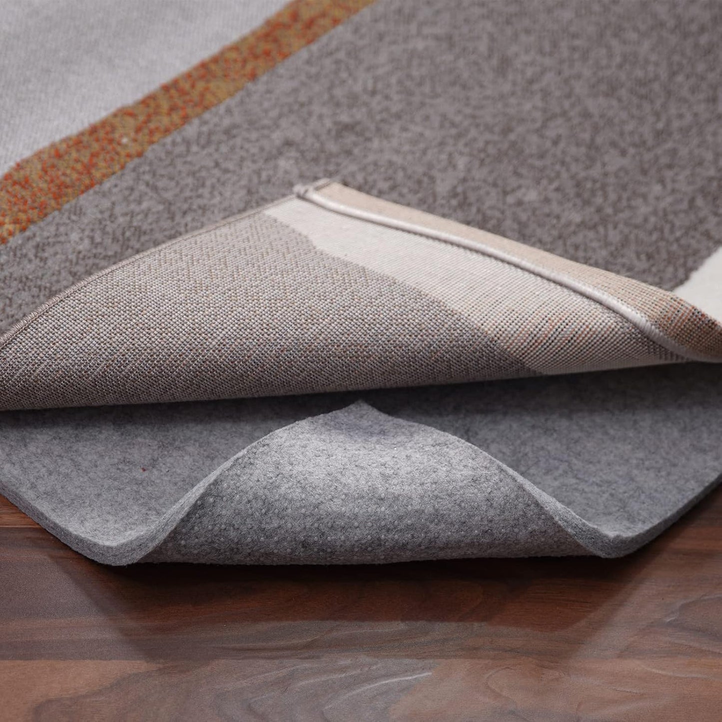 Non Slip Rug Pad Gripper - 5x7 Feet 1/8” Extra Thick Felt Under Rug for Area Rugs and Hardwood Floors,Super Cushioned Non Skid Carpet Padding