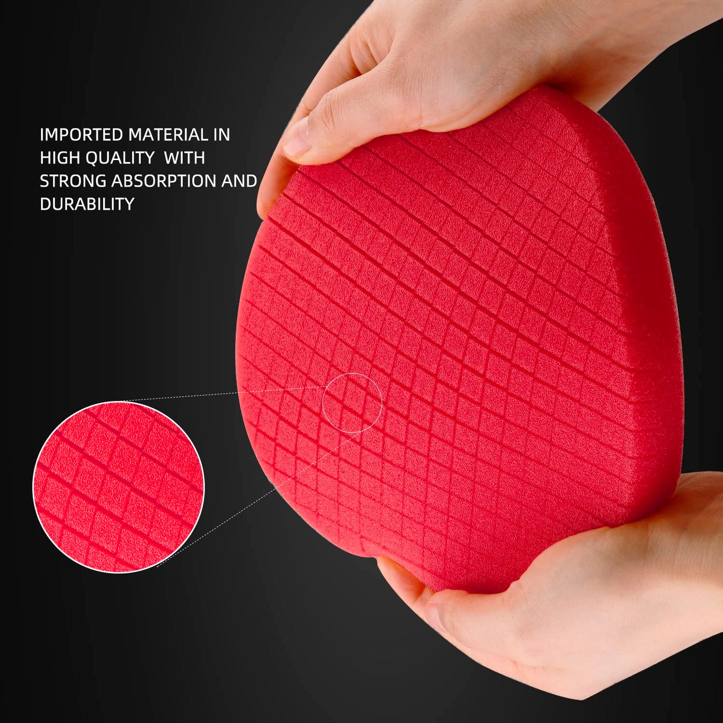 Red Finish Polishing Pads, Buffing Pads, SPTA 1Pcs 5.5 Inch Face for 5 Inch 125mm Backing Plate Compound Buffing Sponge Pads for Car Buffer Polisher Compounding, Polishing and Waxing-FPTSS5R