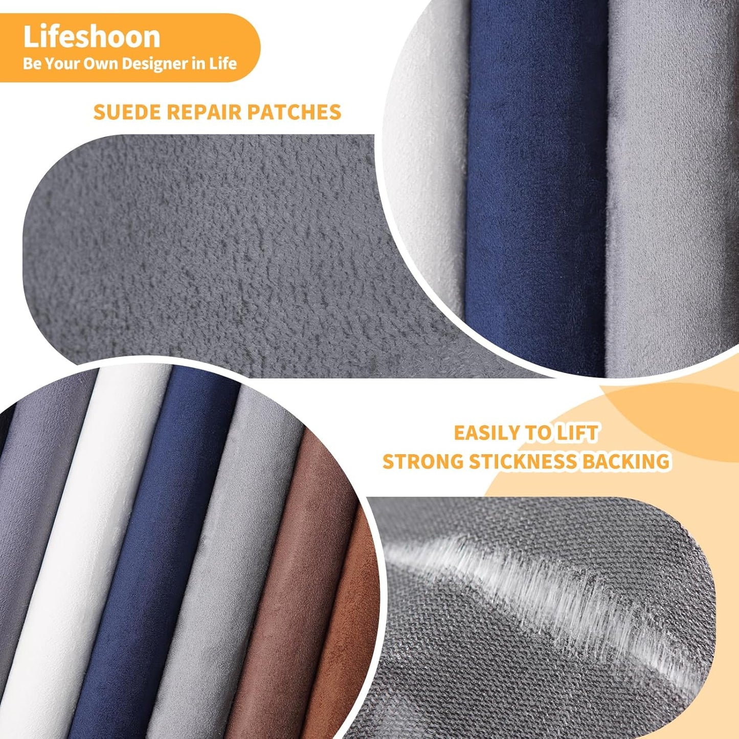 Fabric Repair Patches, 35X79 Inch Self-Adhesive Suede Patches Tape Durable, DIY Large Fabric Repair for Sofa, Couches, Furniture, Chair, Clothing （35X79 Inch, Coffee）