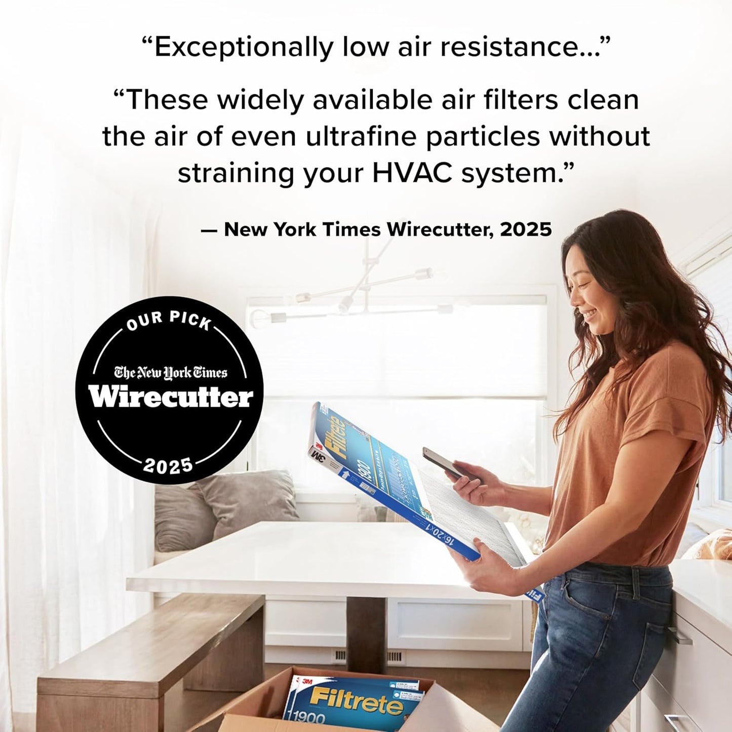 Filtrete 18x18x1 AC Furnace Air Filter, MERV 13, MPR 1900, Premium Allergen, Bacteria & Virus Filter, 3-Month Pleated 1-Inch Electrostatic Air Cleaning Filter, 6-Pack (Actual Size 17.81x17.81x0.78 in)