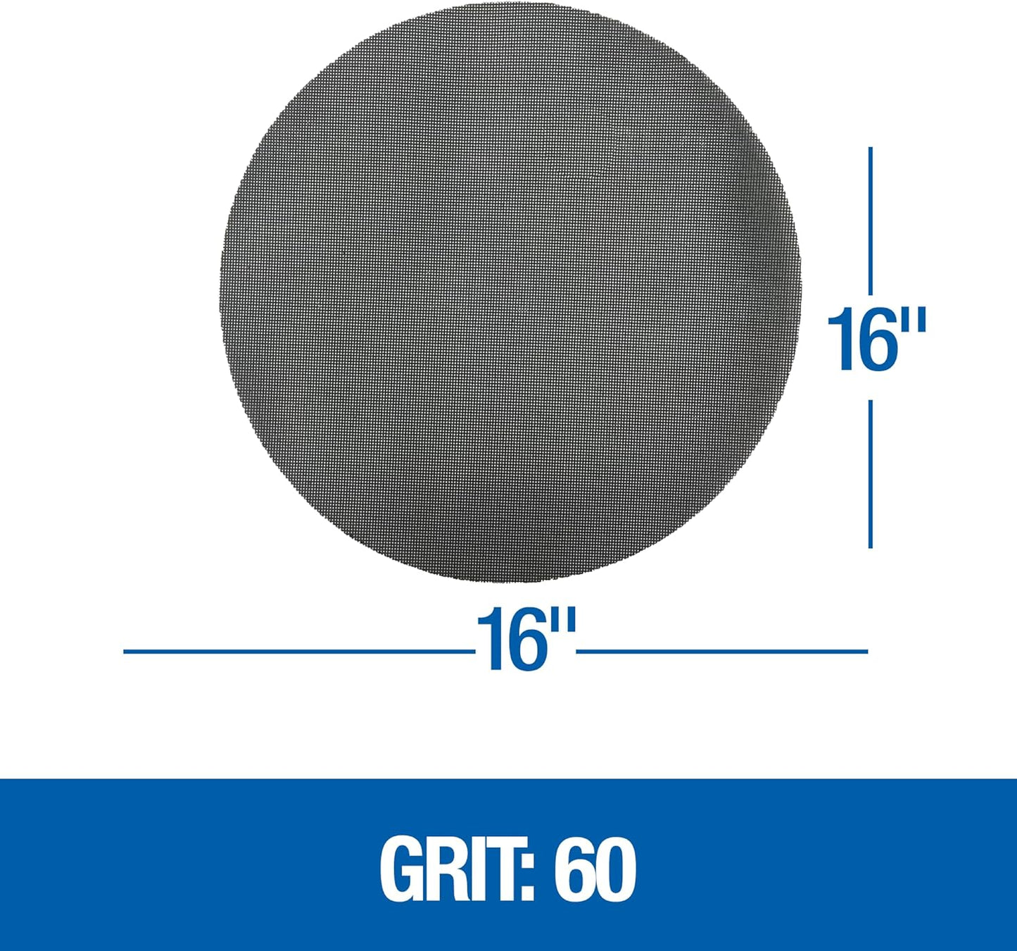 Floor Sanding Screen Disc, 10 Pack, 16", Grit 60