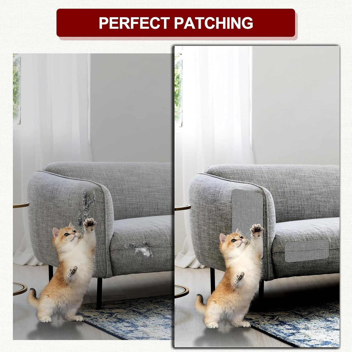 Linen Repair Tape 16x90 inch, Self Adhesive Fabric Patches, Linen Patch Tape Kit, Fabric Repair Tape for Couch Sofas, Headboards, Chairs, Pillows, Curtains, Couches - Army Green