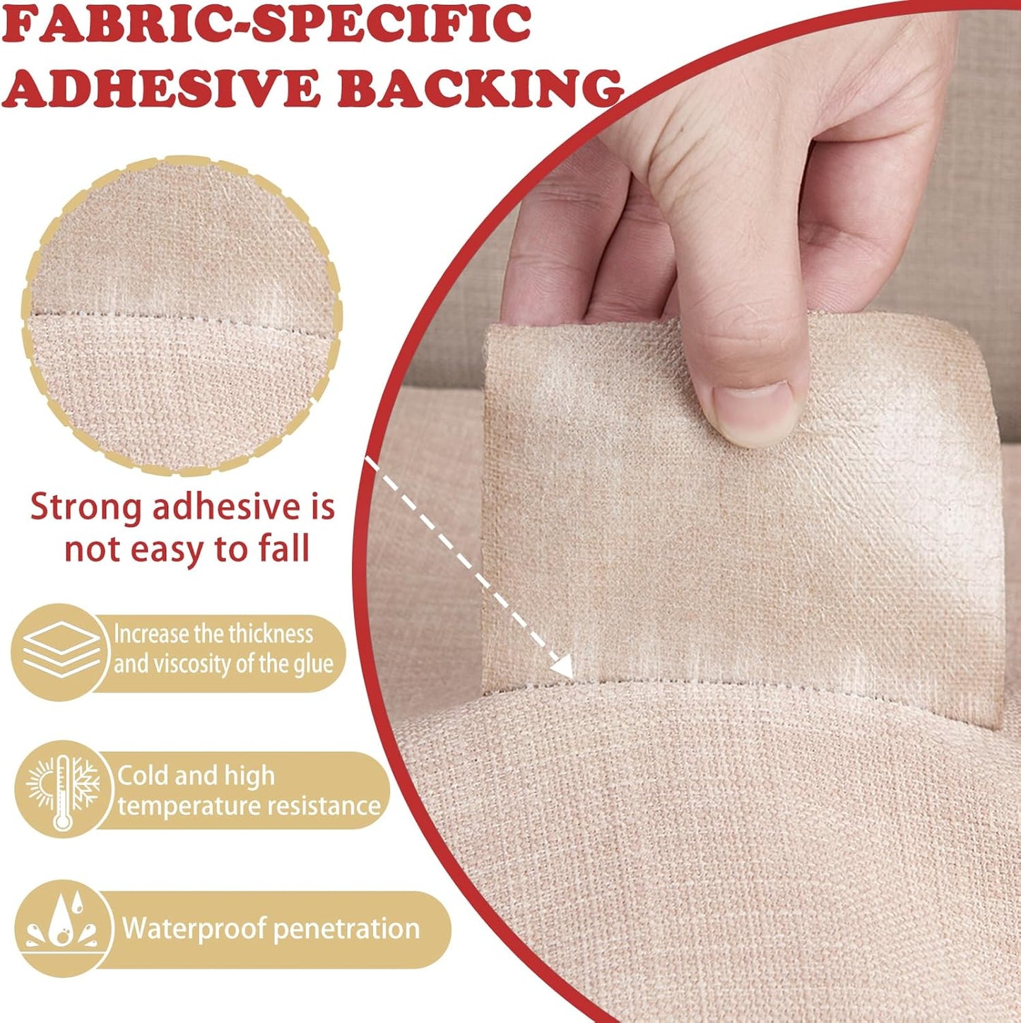 Linen Repair Tape 4x70 Inch Self-Adhesive Couch Patch Repair Fabric Patch for Furniture,Sofas,Cushion,Chairs,Bags,Linen Goods(Black)