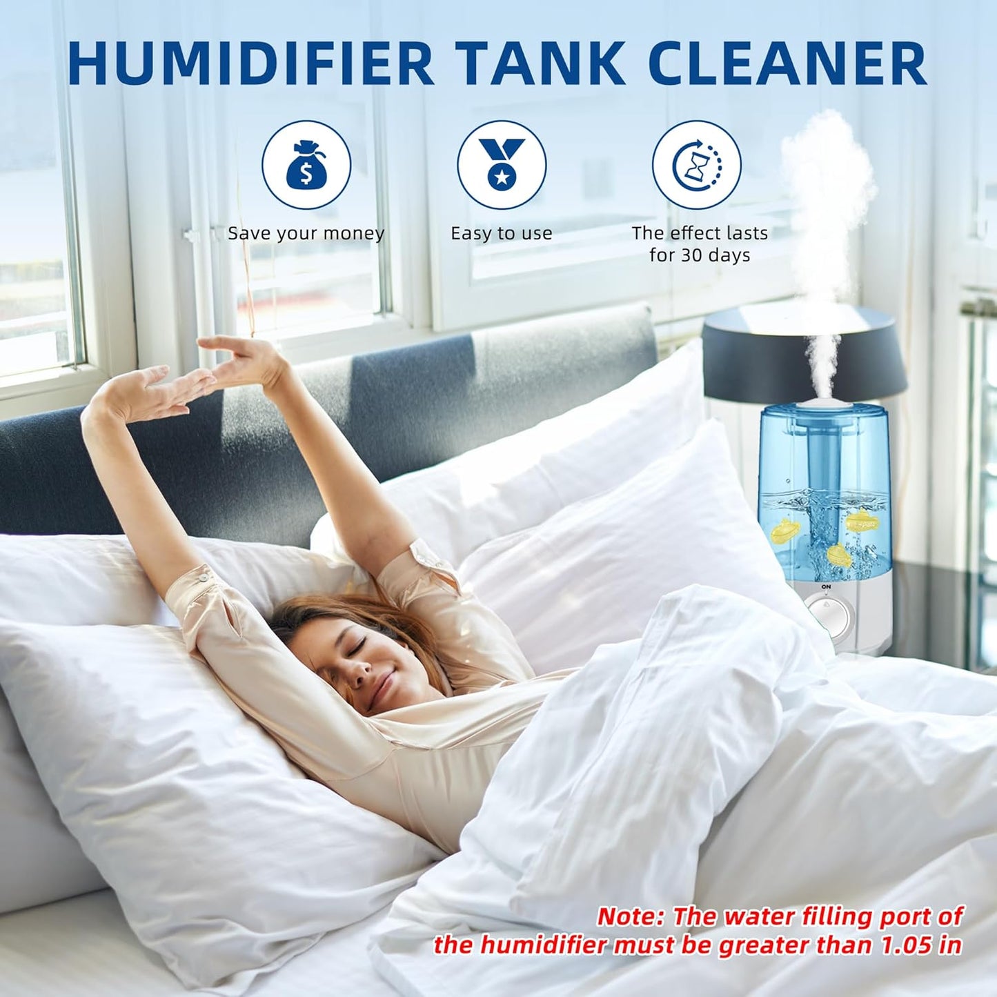 AMI PARTS Universal Humidifier Cleaner Fish for All Humidifiers and Fish Tank, Purifie Water, Soften Hard Water, Prevents Hard Water Build-Up, Humidifier Cleaner Float Submarine(6 Pack)