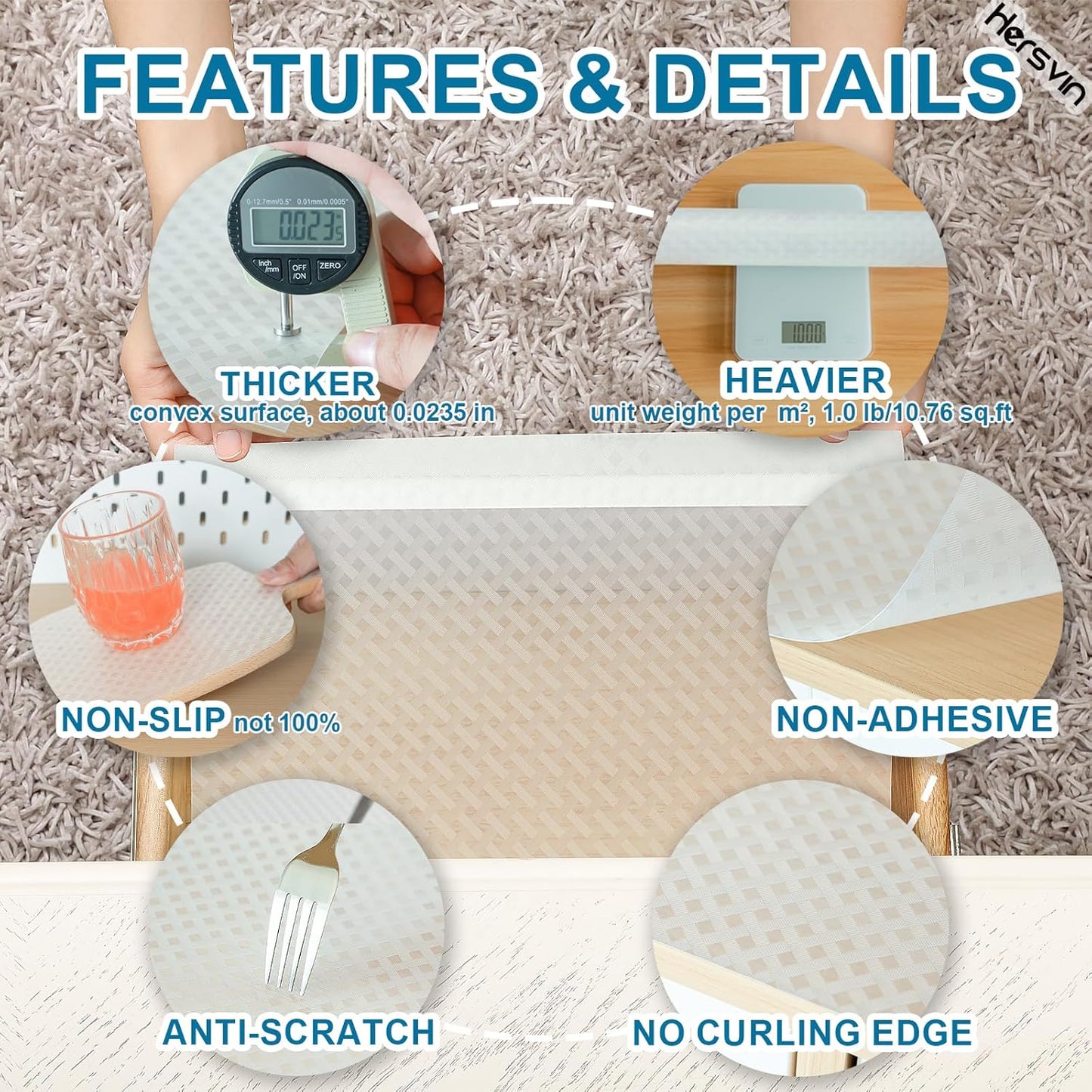 Shelf Liners 16 in x 20 ft EVA Drawer Mats, Non-Adhesive Cupboard Protector, Kitchen Cabinet Lining Fridge Liner (Clear Crossed Stripe, 40.7x610cm)