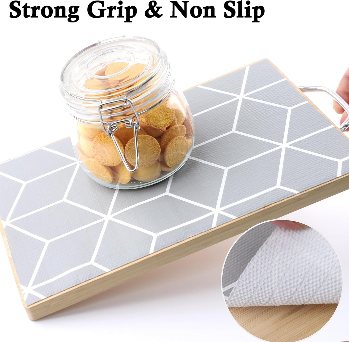 Shelf Cabinet Liner 10 Inch Wide X 20 Ft Waterproof Kitchen Cabinet Drawer Paper Mat Non Slip Pantry Cupboard Closet Liners Non Adhesive Liner for Bathroom Dresser Refrigerator Under Sink