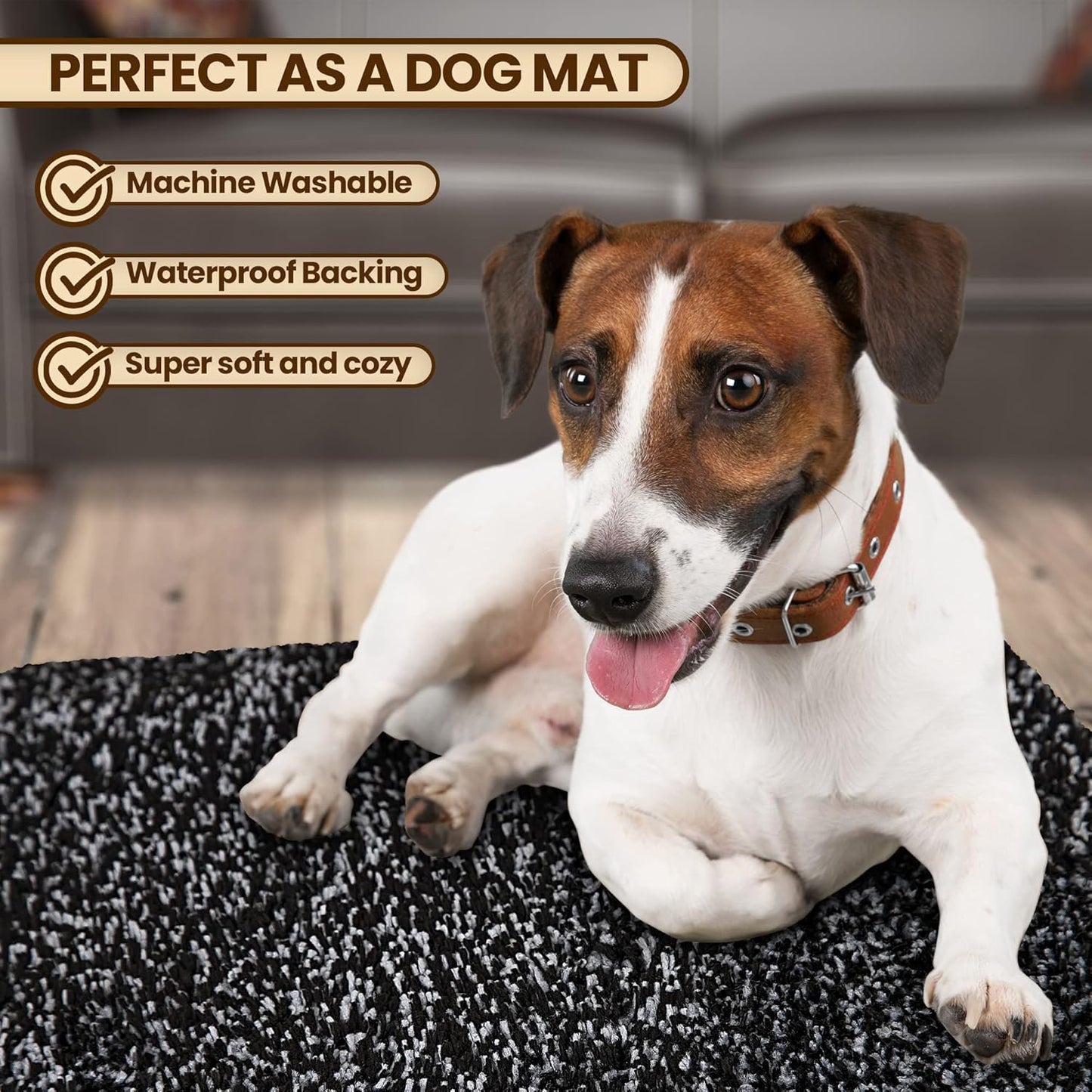 Premium Microfiber Indoor Door Mat – 36"x60" Washable Entry Mat, Non-Slip, Waterproof Backing, Super Absorbent, Low Profile Entryway Doormat for Indoor Entrance