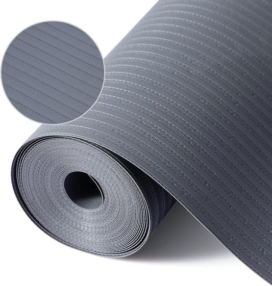 Shelf Liners for Kitchen Cabinets, Non-Adhesive Drawer Liner, 17.5 Inch x 10Ft(120 Inch), Non-Slip, Strong Durable, Waterproof for Kitchen Cabinet Liner, Shelves, Storage, Desks, Dark Gray