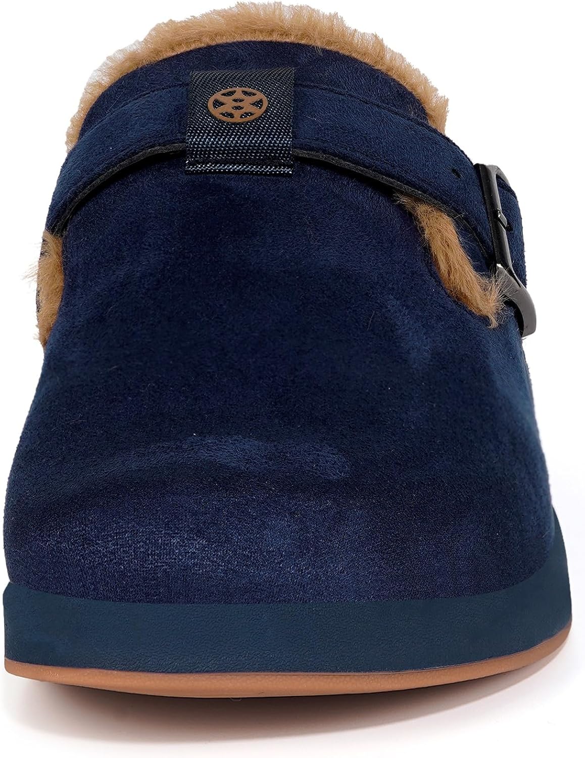 Fur Lined Clogs for Women Men Suede Winter Slippers Arch Support Slip on Mules Potato Shoes with Removable Cushion Footbed Warm Home House Shoes