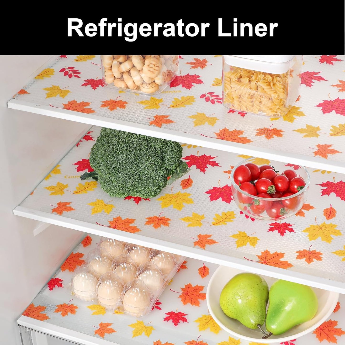 Cooyes Shelf Paper for Kitchen Cabinets Non Adhesive, Waterproof & Oil-Proof Kitchen Drawer Liner for Refrigerator Drawer Fridge Cupboard, (23.6 Inch W x 118 Inch L, Pumpkin Orange)