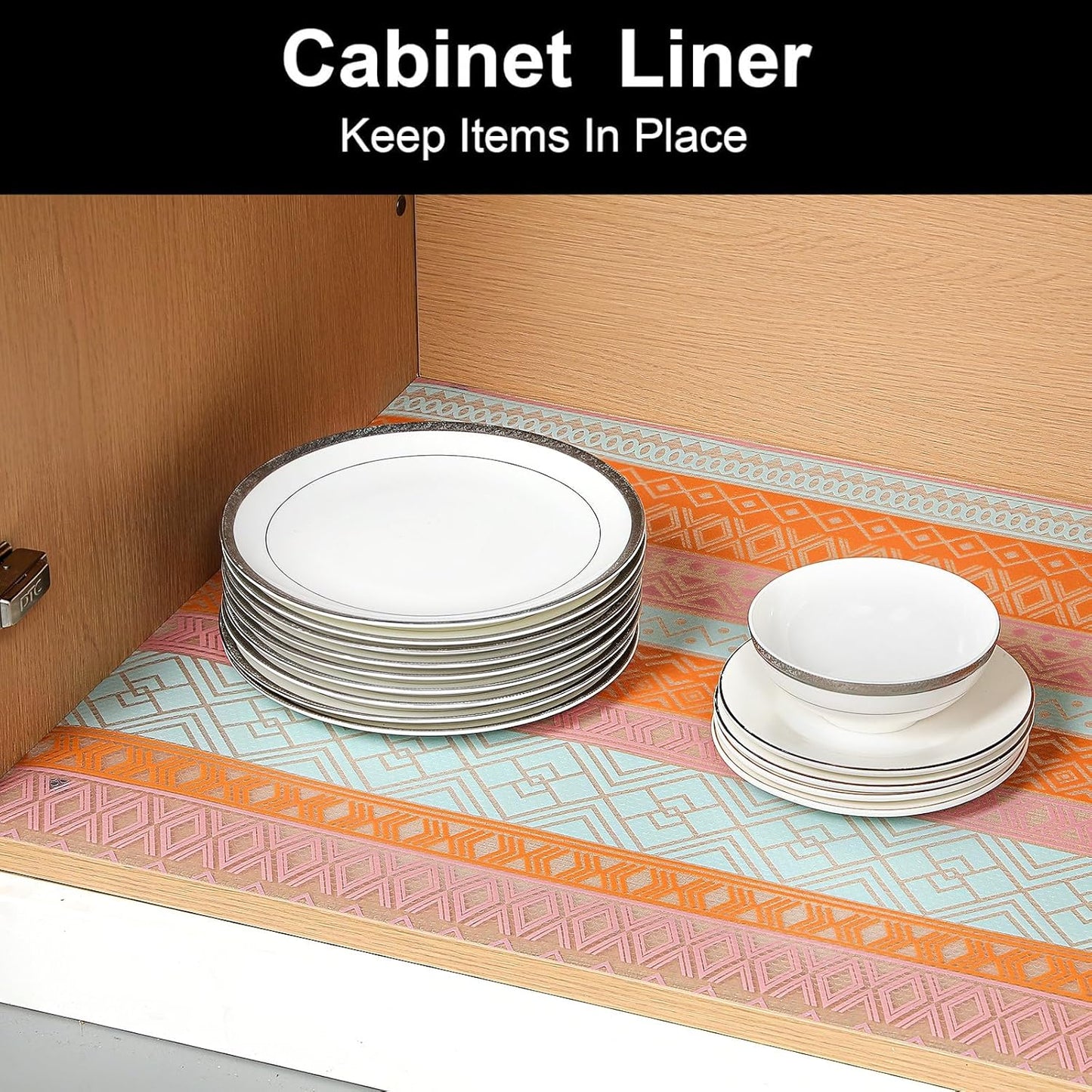 Cooyes Shelf Drawer and Cabinet Liner, Washable Oil-Proof Shelf Liners for Kitchen Cabinets, Shelves, Refrigerator, Non-Adhesive Drawers Mats