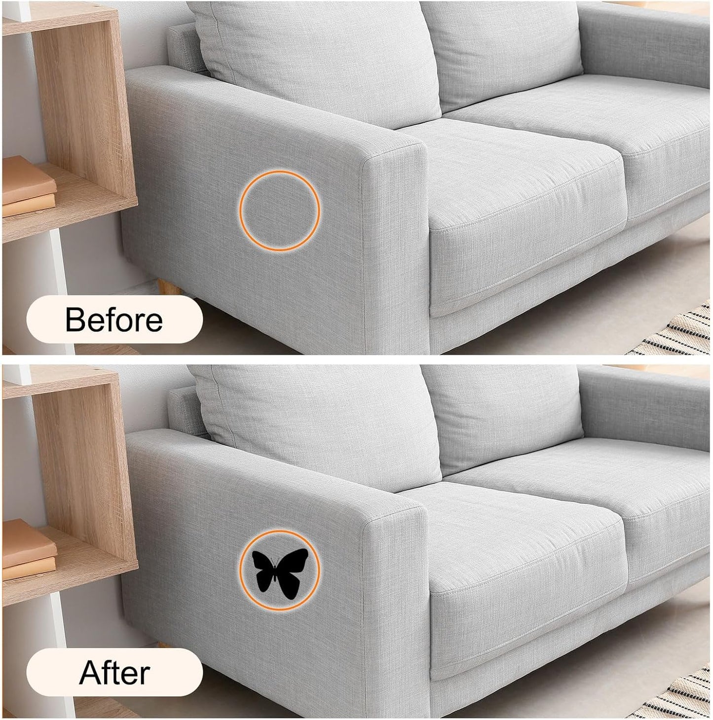 Repair Patches Repair Tape Self-Adhesive DIY Repair Patch Linen Gear Patch for Sofa, Furniture, Chair, Clothing,Tents,35x79 Inch,Grey