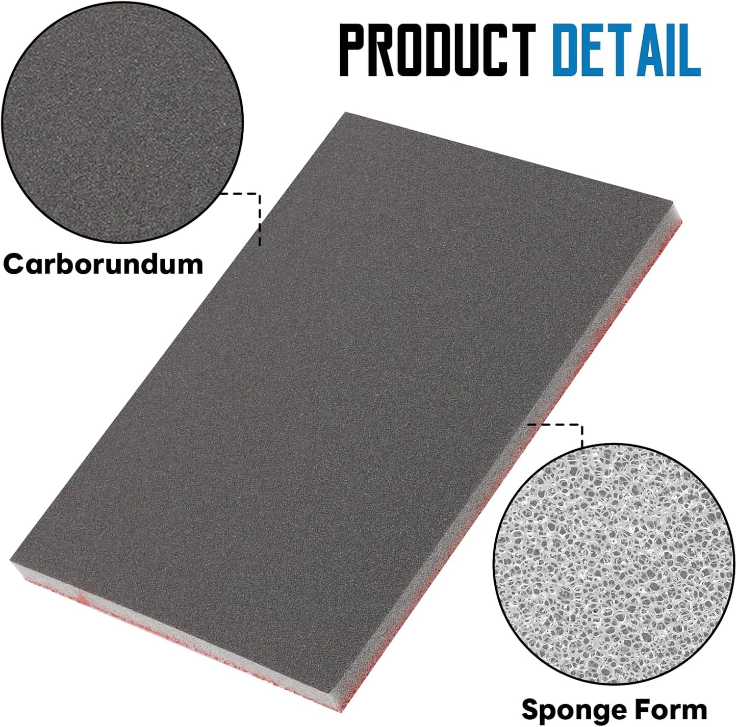 20 Pack 800 Grit Sanding Sponge, 3 x 4 Inch Soft Foam Sanding Block Wet Dry Sanding Pads, Washable Sandpaper Sponge Drywall Sand Block for Wood, Metal, Furniture Polishing (800 Grit)
