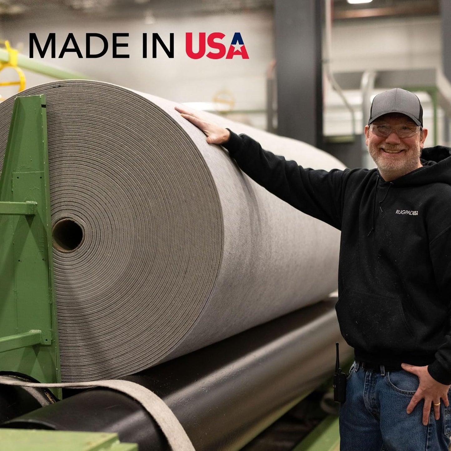 RUGPADUSA - Eco-Plush - 9'x13' - 3/8" Thick - 100% Felt - Extra Cushioned Rug Pad - Available in 3 Thicknesses, Many Custom Sizes