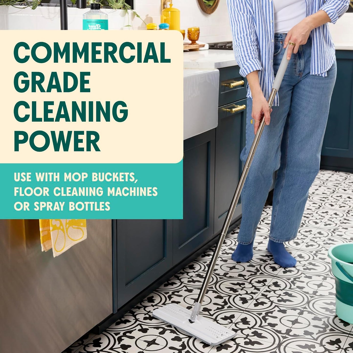 Aunt Fannie's Ultra Concentrated Floor Cleaner Vinegar Wash, Multi-Surface Solution For Mopping, Makes 16 Gallons, Eucalyptus Scent, 32 oz. (Pack of 6)