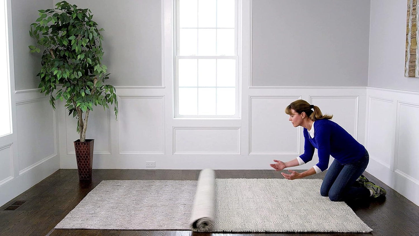 RUGPADUSA - Dual Surface - 2'10" x 4'10" - 1/8" Thick - Felt + Rubber - Non-Slip Backing Rug Pad - Adds Low-Profile Comfort and Protection