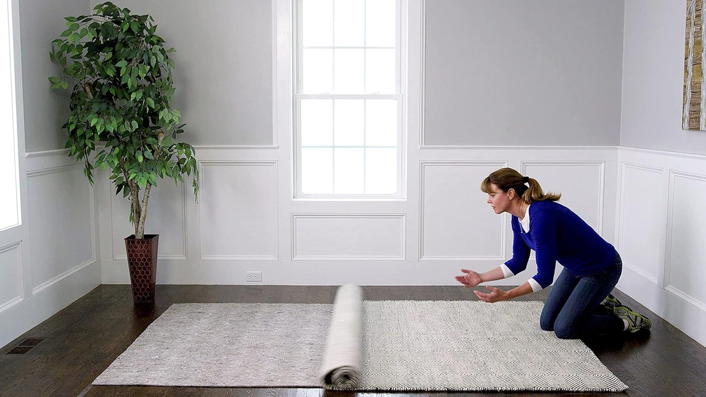 RUGPADUSA - Dual Surface - 9'x12' - 1/8" Thick - Felt + Rubber - Non-Slip Backing Rug Pad - Adds Low-Profile Comfort and Protection