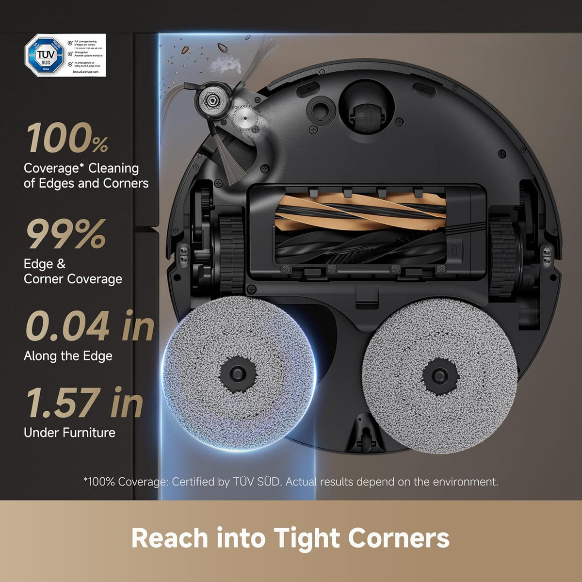 DREAME X50 Ultra Complete Robot Vacuum and Mop with Auto-Empty and Mop Self-Cleaning, 20,000Pa Suction, Obstacle Avoidance and 360° Navigation, Corner to Edge Deep Cleaning, Detangling Brush (Black)