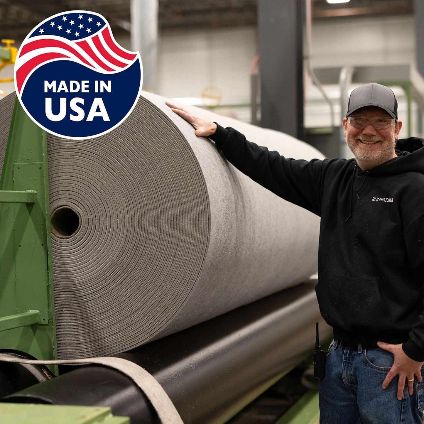 RUGPADUSA - Eco-Plush - 10' Square - 1/4" Thick - 100% Felt - Premium Cushioned Rug Pad - Available in 3 Thicknesses, Many Custom Sizes