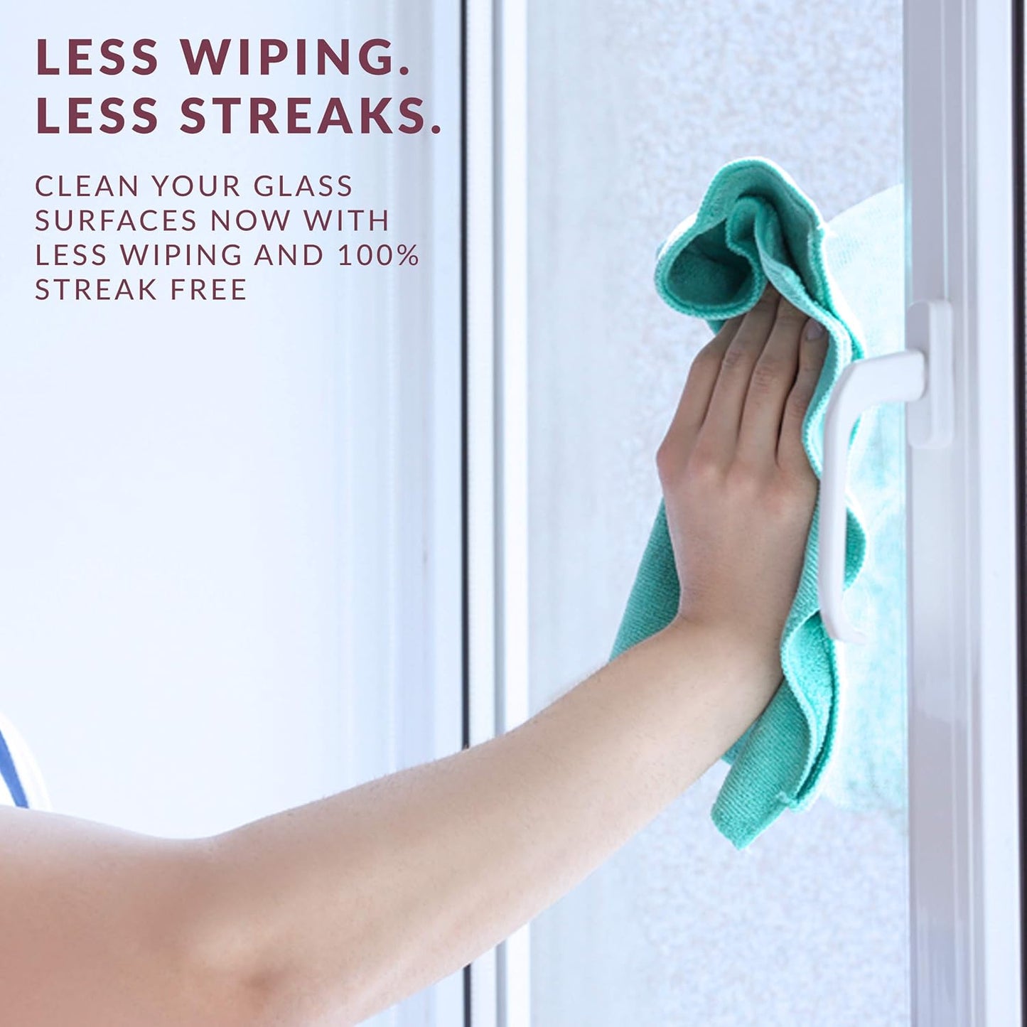 HOPE'S Perfect Glass Cleaner, Streak-Free, Ammonia-Free Window, Mirror, Screen, and Shower Door Cleaner, Indoor and Outdoor Glass Surfaces, 32 Fl Oz Spray Bottle and 67.6 Fl Oz Refill, Pack of 1