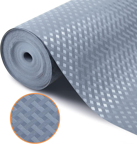 Shelf Liners for Kitchen Cabinets Refrigerator Liners Waterproof & Oil-Proof Kitchen Cupboard Liner Non-Slip Drawer Mats EVA Material Non Adhesive Fridge Mats for Shelves 11.8 x 59 Inches
