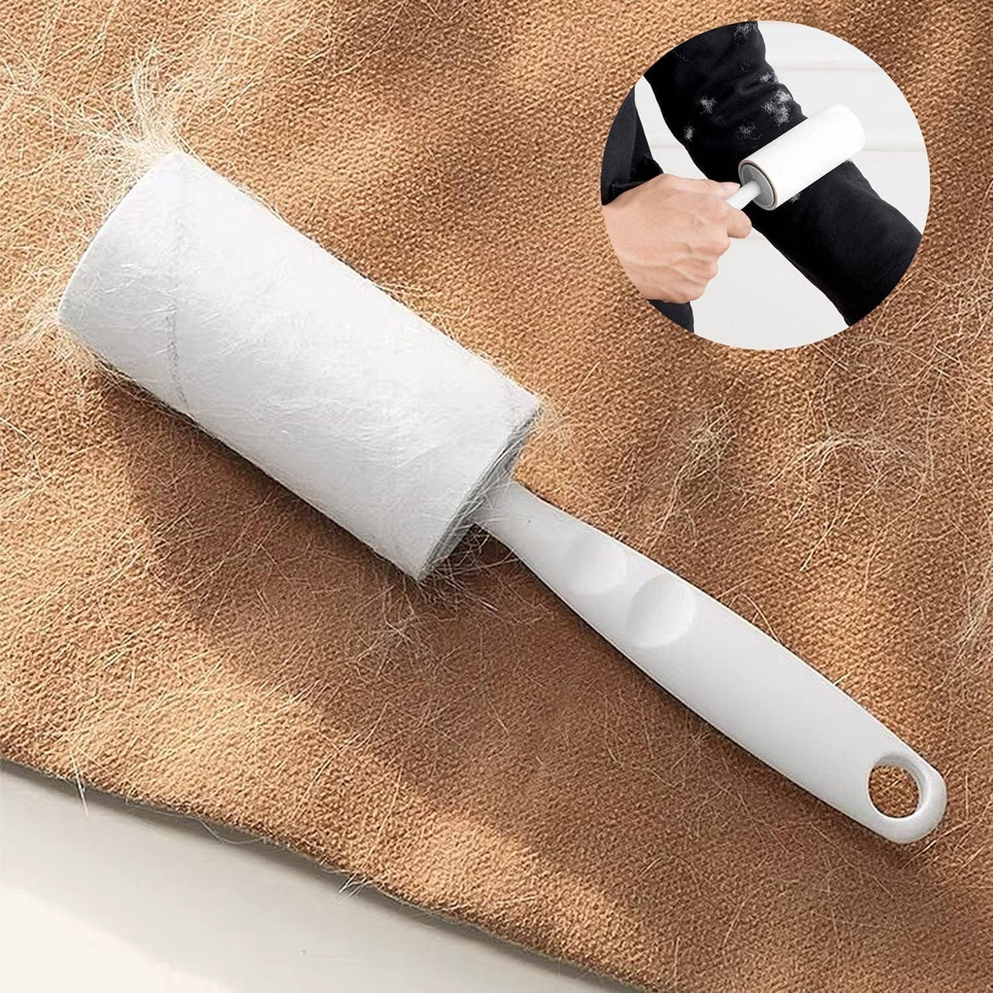 Lint Rollers for Pet Hair Extra Sticky, 400 Sheets Mega Value ，Clothing Hair Remover, Dog and Cat Hair Remover, Sofa Hair Roller, Hair Remover for Clothes, Furniture, and Carpets
