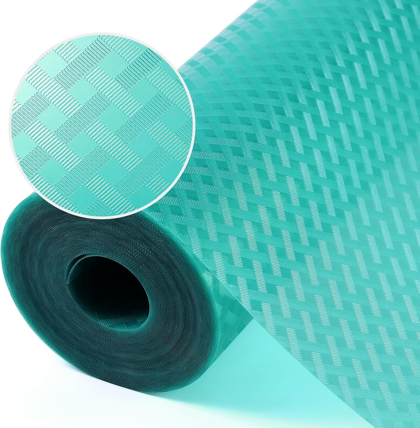 Blue Shelf Liners for Kitchen Cabinets Refrigerator Liners Waterproof & Oil-Proof Kitchen Cupboard Liner Drawer Mats EVA Material Non Adhesive Fridge Liner for Shelves 23.6 x 157.4 Inches