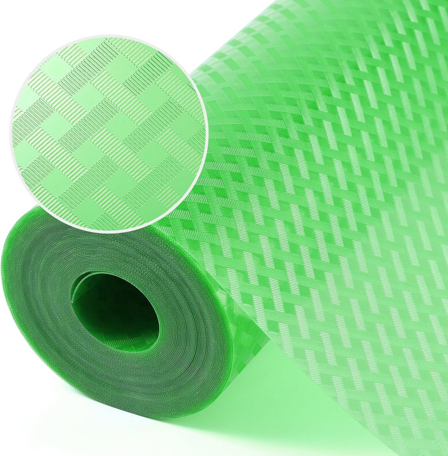 Green Fridge Liner Shelf Liners for Kitchen Cabinet Refrigerator Liners Waterproof & Oil-Proof Kitchen Cupboard Liner Non Adhesive Drawer Mats EVA Material for Shelves 17.5 x 393.7 Inches