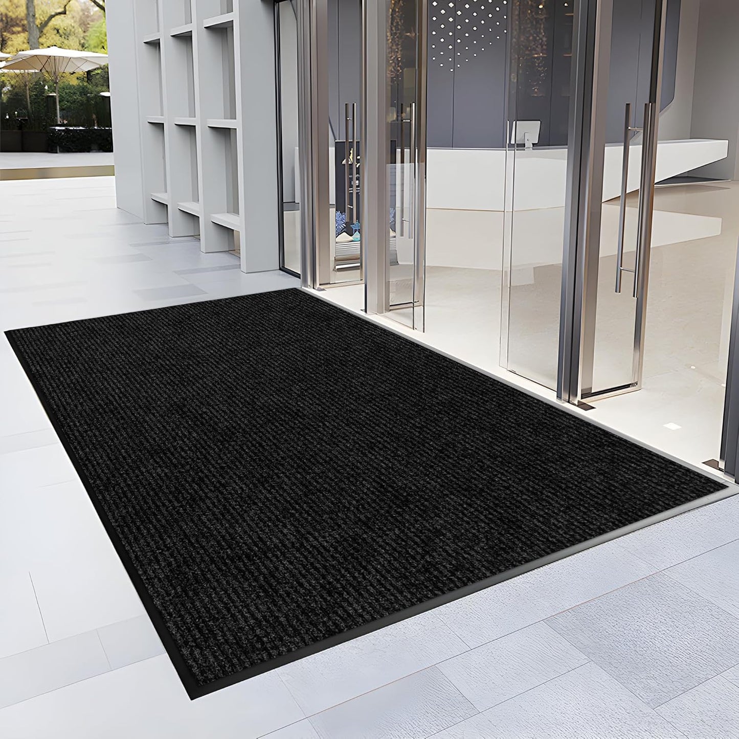 2′ x 58′ Front Door Mat Indoor Outdoor Entrance, Commercial Floor Mat Heavy Duty Dirt Trapper Entryway Doormat, Custom Size Non Slip Rubber Backing Welcome mat, Door Mat for High Traffic Area