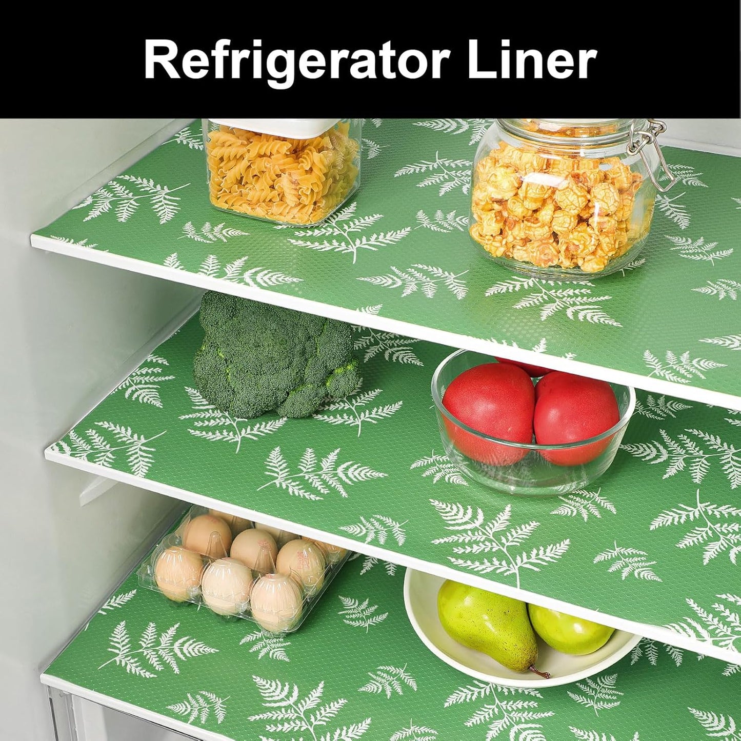 Cooyes Shelf Liner Drawer Liners, Shelf Liners for Kitchen Cabinets, Non-Adhesive Cabinet Liner, EVA Waterproof Non-Slip Refrigerator Liners for Kitchen Drawers