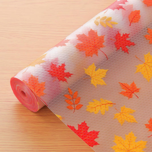 Cooyes Shelf Paper for Kitchen Cabinets Non Adhesive, Waterproof & Oil-Proof Kitchen Drawer Liner for Refrigerator Drawer Fridge Cupboard, (17.7 Inch W x 197 Inch L, Pumpkin Orange)