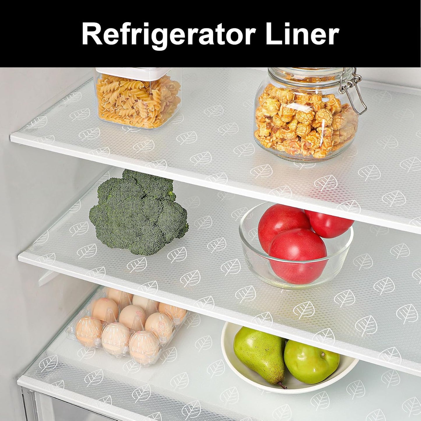 Cooyes Shelf Liners for Kitchen Cabinets, Waterproof and Oil-Proof Kitchen Cupboard Liner, Refrigerator Liners and Plastic Drawer Mats EVA Non Adhesive Shelves