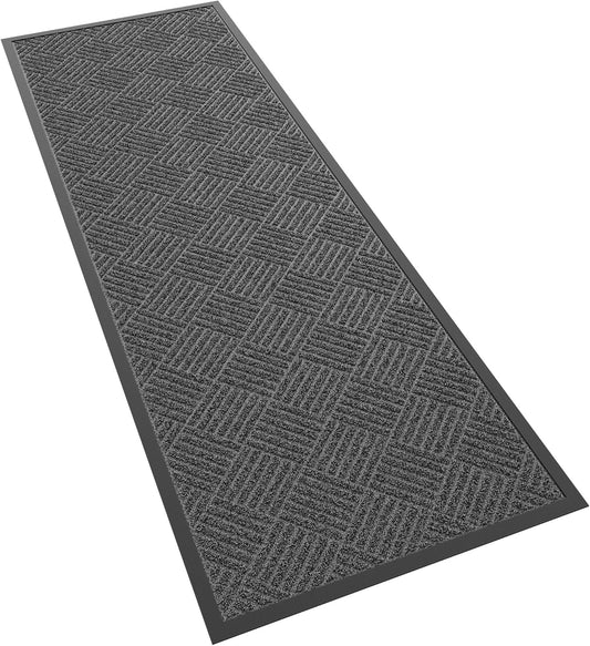 Front Door Mat, 6' x 2' Heavy Duty Indoor Outdoor Doormat, Non-Slip Backing Welcome Mats for Entryway, Low Profile, Commercial Door Mats