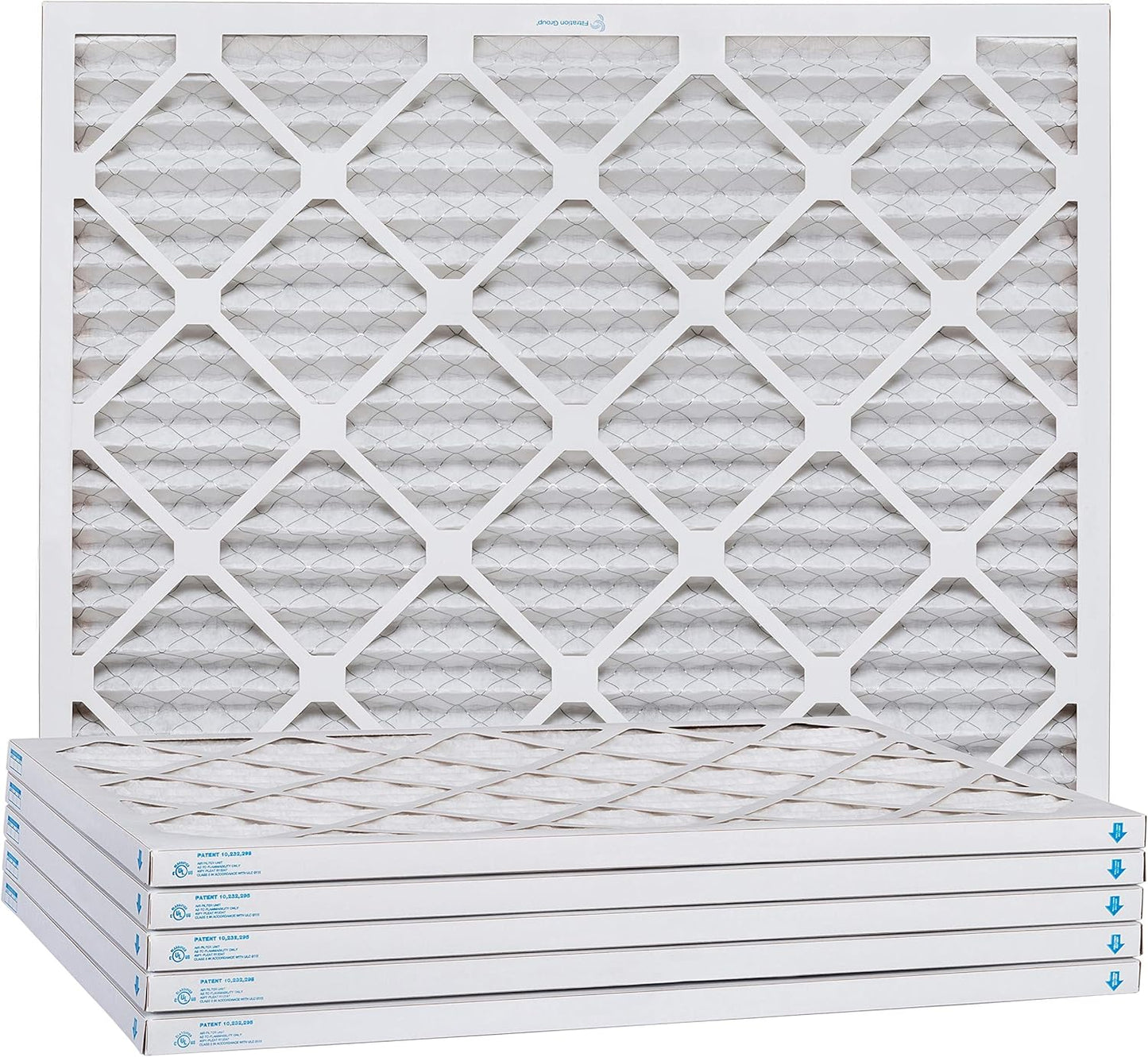 Aerostar 24x25x1 MERV 8, Pleated Air Filter, 24x25x1, Box of 6, Made in the USA