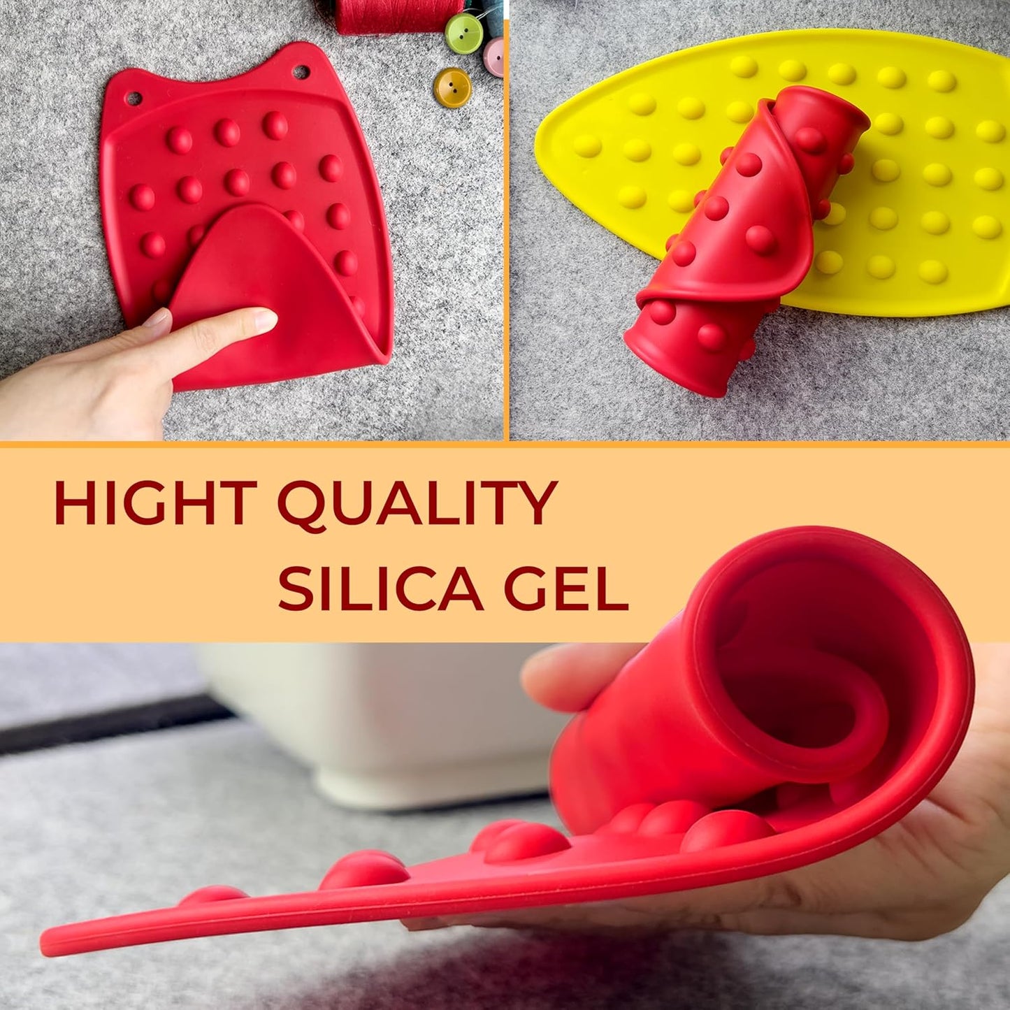 Savina Silicone Rest Pad for Ironing Board(2 Pack). Heat Resistant Pad, Thicker Version. Perfect Combination with Ironing Board and Mat.