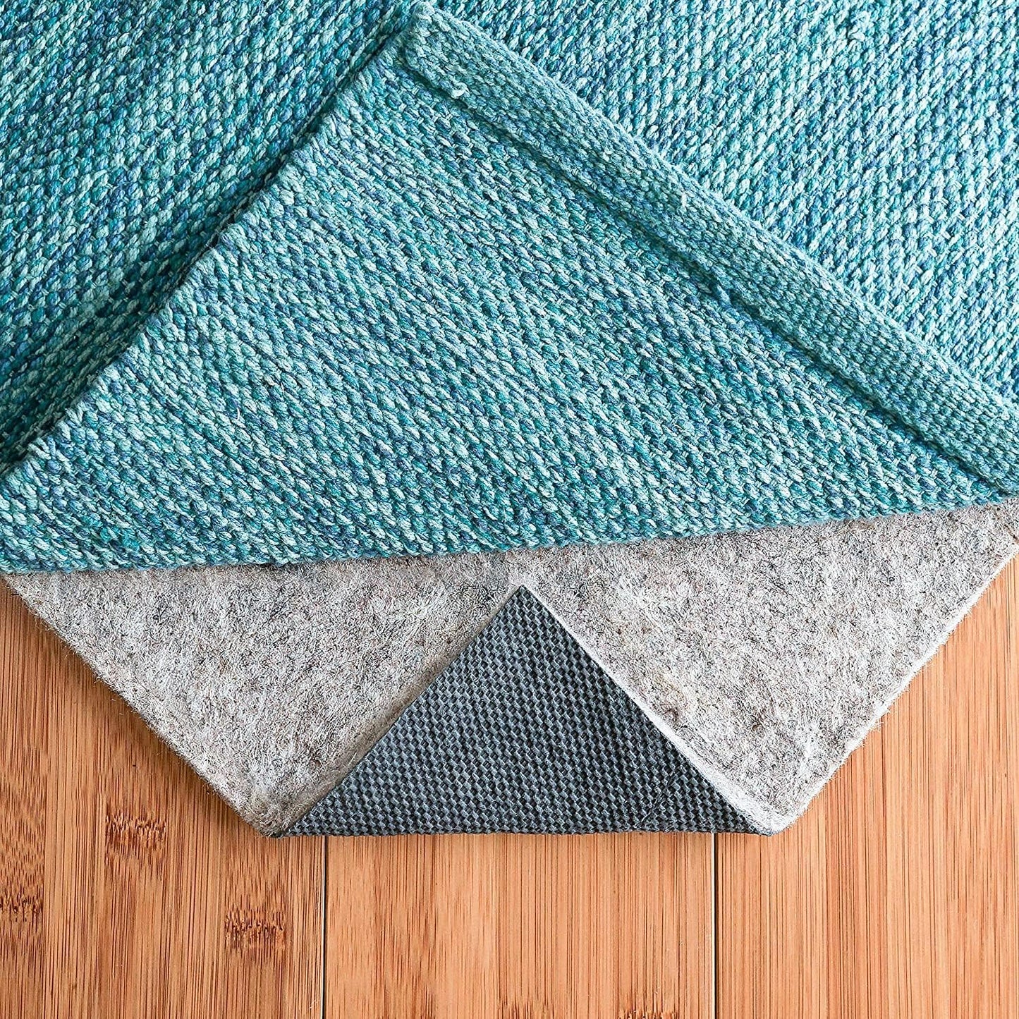 RUGPADUSA - Dual Surface - 8'x11' - 1/4" Thick - Felt + Rubber - Non-Slip Backing Rug Pad - Safe for All Floors