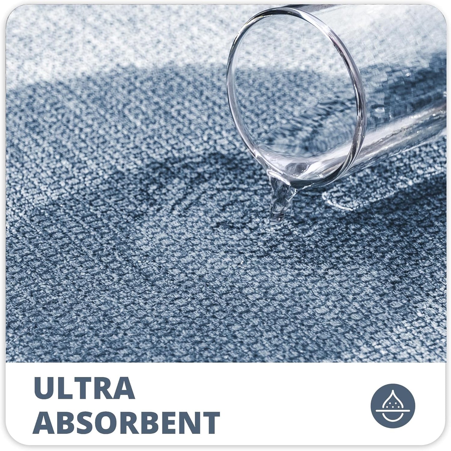 Bath Mat,Ultra Thin Bathroom Runner Rugs,Large Bath Mats for Bathroom,Quick Dry,Non-Slip,Machine Washable,Low Pile,Bath Rug,Shower Outside,Sink,Home Decor Accessories.Blue,1'5"x4'11"（17x59inch）