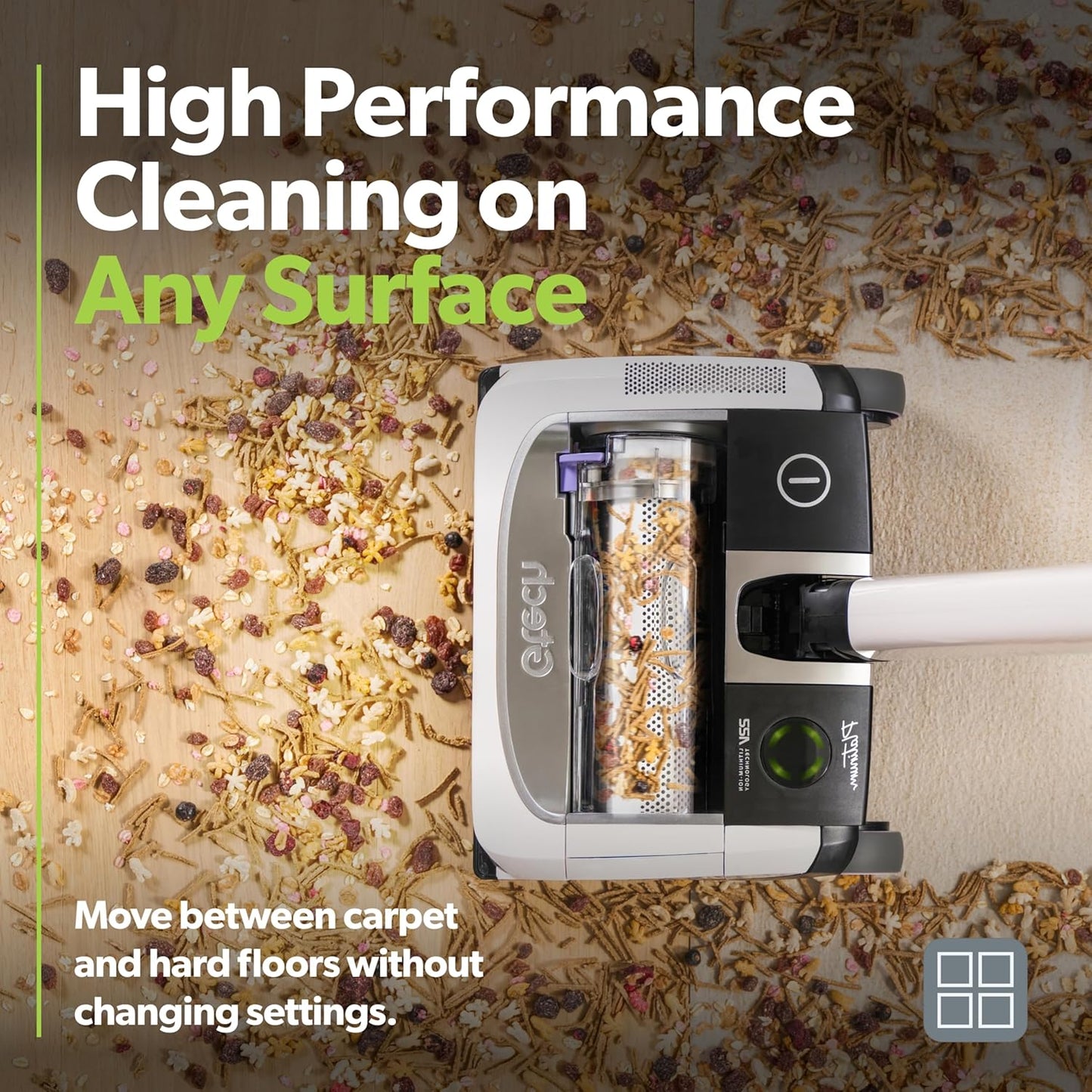 Gtech AirRAM Platinum Cordless Vacuum Cleaner - Includes Anti-Hair Wrap Brush Bar - Perfect for Carpet and Hardwood Floors - Rechargeable 22v Li-ion Battery - Lightweight (7 lbs.)