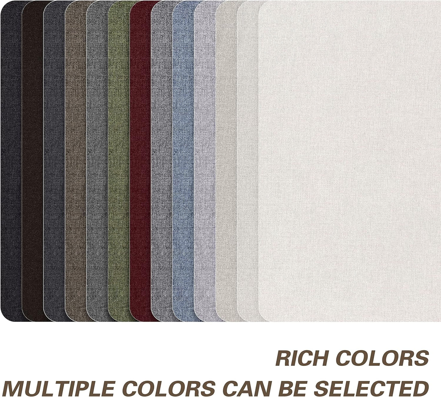 KING MOUNTAIN Fine Linen Repair Patches, Self-Adhesive Linen Fabric Patches, 8X11 inch 2 PCS, Multi Color, Can be Used for Linen Sofa Repair and Linen Clothes Repair(Rice Coffee,8" x 11"-2PCS)
