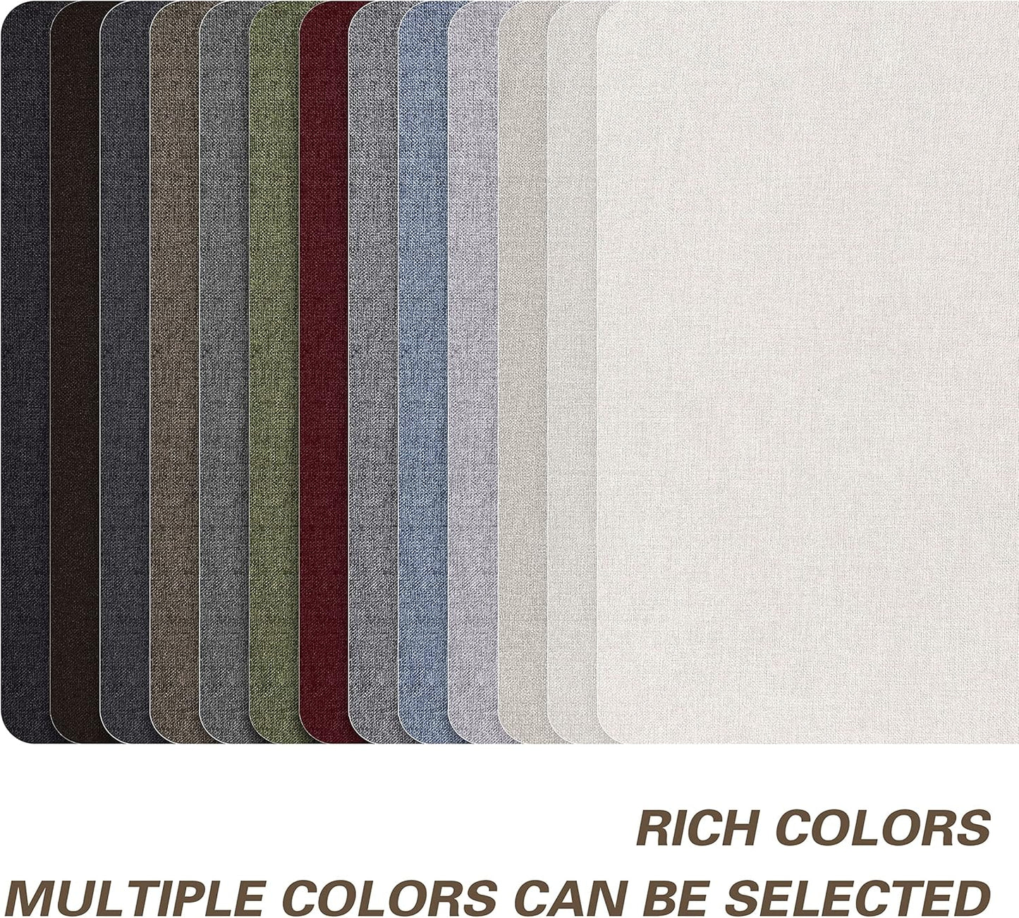 KING MOUNTAIN Fine Linen Repair Patches, Self-Adhesive Fabric, 8X11 Inch 2 PCS, Multi Color, for Sofa and Clothes (Charcoal Black)